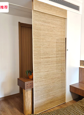 本来Originally天然苎麻帘日式茶室民宿主卧卫生间玄关隔断帘窗帘