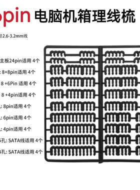机箱电脑模组线理线梳理线器装机走线理线梳线夹卡扣固定模组线梳