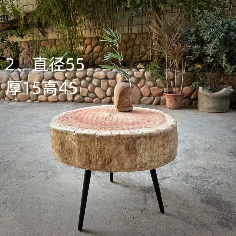 铁栎木风化木老木头户外阳台小茶几澳洲红木民宿客栈酒店创意小桌