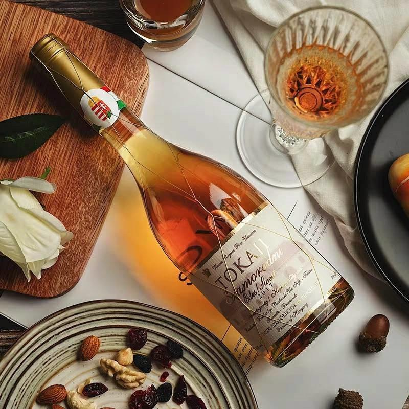 匈牙利进口保罗金丝金线Tokaji托卡伊贵腐甜白葡萄酒5篓500ml礼盒