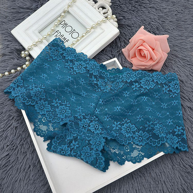 性感低腰全蕾丝小平角内裤