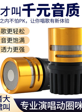 专业演唱动圈咪芯超心型指向麦克风咪头替换头KTV发烧级麦话筒头