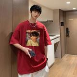 男孩酒红色
