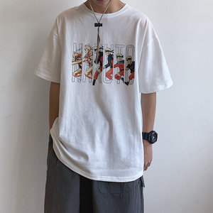 2026夏新款卡通动漫印花宽松圆领大码短袖T恤 A025-T758-P30 控39图片