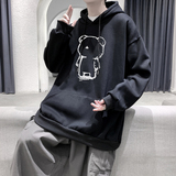 2026秋冬新款创意小熊宽松连帽卫衣大码外套帽衫A025-W106-P55，女装短外套，电商A025