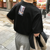 2026夏装新款字母头像印花圆领宽松短袖T恤A025-T83-P3545，男装T恤，电商A025