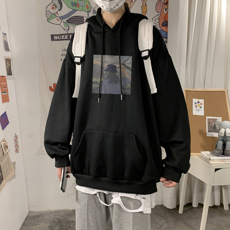 2020中性情侣男孩冬装宽松连帽加绒大码卫衣A025-W126-P50控68,男装卫衣,电商A025