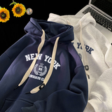 A025-W661-P50加绒602025春装字母连帽卫衣上衣潮牌美式重磅情，男装卫衣，电商A025