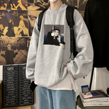 2026冬新款ins风女孩半高领加绒大码卫衣情侣A025-W968-P50控68，男装卫衣，电商A025
