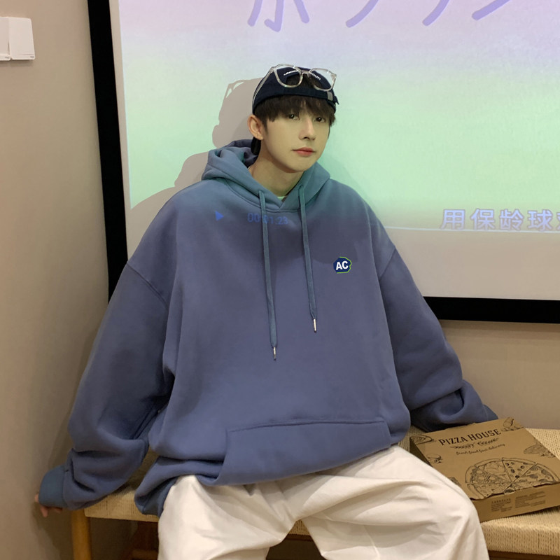 2026秋装新款创意字母宽松连帽卫衣港风情侣A025-W170-P50控68,男装卫衣,电商A025