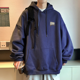 W583A-P55控78加绒65抖音重磅~2025秋装简约字母连帽卫衣，男装卫衣，电商A025