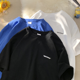 2026夏装字母印花宽松圆领短袖T恤平铺A025-T7379-P25控38，男装T恤，电商A025