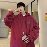 W583A-P55控78加绒65抖音重磅~2025秋装简约字母连帽卫衣，男装卫衣，电商A025