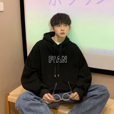2026秋装新款简约字母印花宽松连帽卫衣大码A025-W503-P50控68，男装卫衣，电商A025