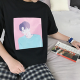 2021热卖夏装款小情新人物印花圆领短袖T恤A025-T183-P3545，男装T恤，电商A025