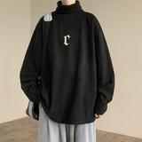 2025冬装C字母高领德绒打底衫加厚内搭卫衣A025-M034-P38控48，男装T恤，电商A025