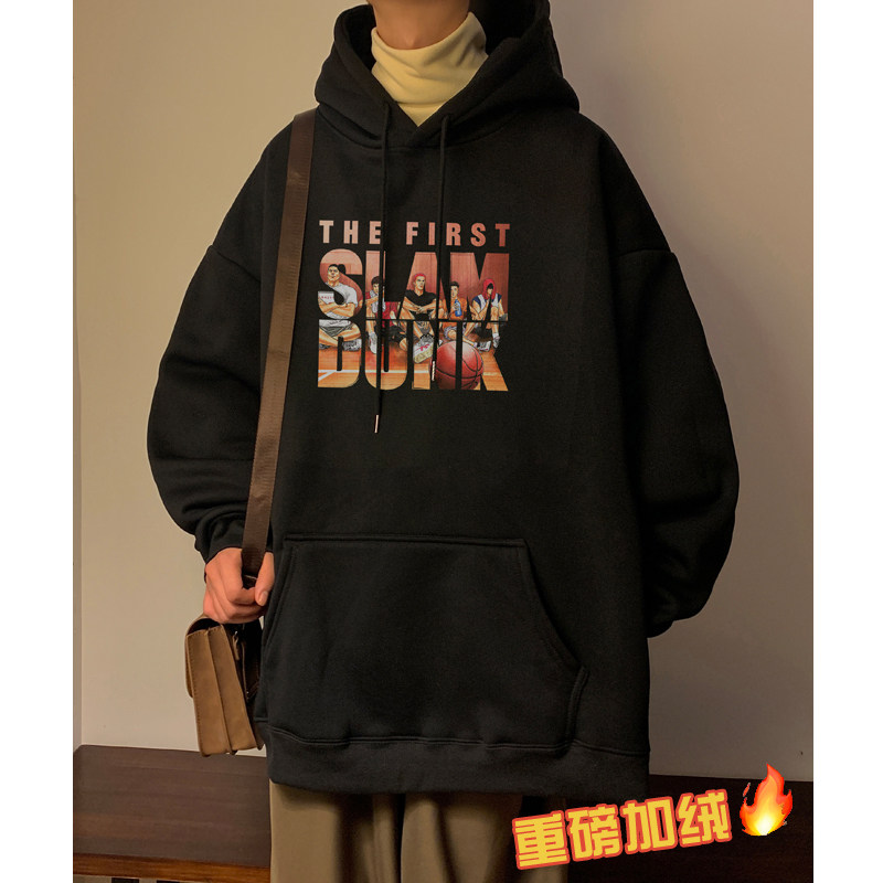 重磅加绒加厚 直播品质 大板型2022款篮球少年连帽卫衣 W571-P60图片