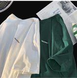 2026夏装小字母宽松圆领短袖T恤港风平铺图A025-T7379-P25控38，男装T恤，电商A025