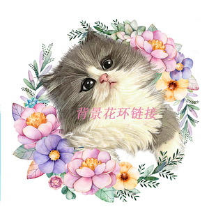 元 头像定制写实卡通 芳画铺背景宠物猫咪狗狗手绘动物画像设计Q版