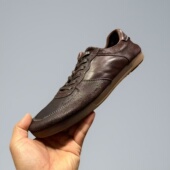 马皮拼接德训鞋 潮 系带平底舒适百搭休闲皮鞋 男2026春夏新款 手工鞋