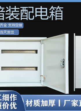 双层门配电箱暗装嵌入式家用强电箱内外门埋墙式开关箱加厚控制箱