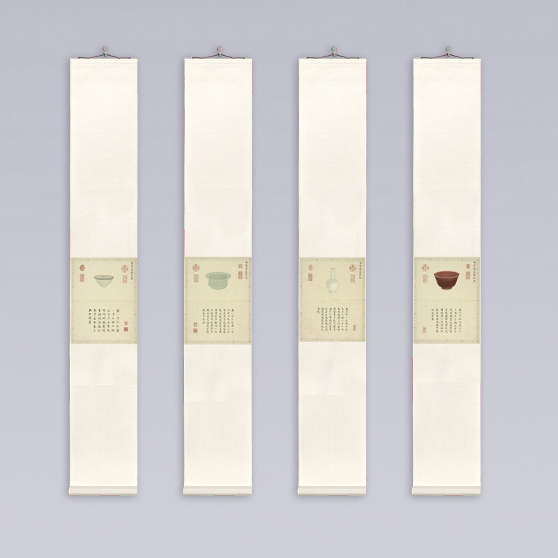 明清宋瓷挂画新中式禅意装饰画挂国画