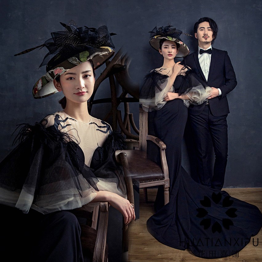 2018 Exhibition Studio theme clothing new pattern black Fishtail wedding dress Backless black Wedding dress Trillin the Women's clothing/Boutique , Wedding/Cheongsam/Formal dress , Wedding  category - from Buy2taobao.com to provide professional Taobao agent buy service