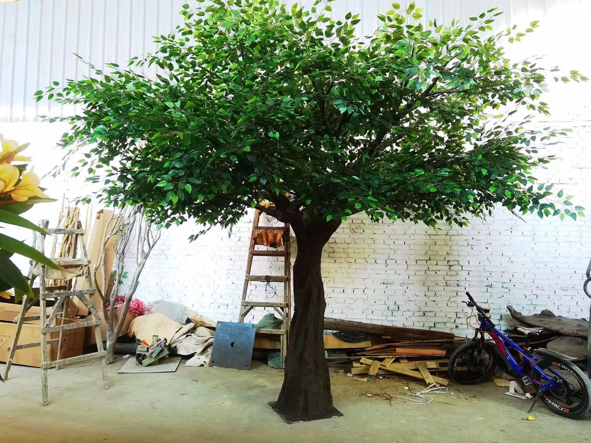 室内落地花艺仿真榕树绿榕舞台橱窗道具假树展会造景防真树定制