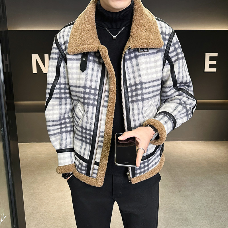 店主风2025年冬季主推款皮毛一体保暖外套D209A-PT589A-P255两色,男装棉衣,电商D209A