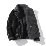 日系白底25年冬季新款皮毛一体加绒夹克男外套D209A-PT6699-P245，男装夹克，电商D209A