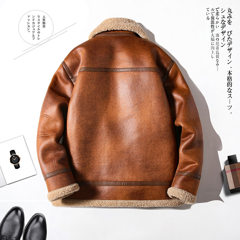 2025年冬季新款大码皮毛一体休闲夹克外套男D209A-PT587-P245,男装夹克,电商D209A