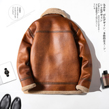 2025年冬季新款大码皮毛一体休闲夹克外套男D209A-PT587-P245，男装夹克，电商D209A