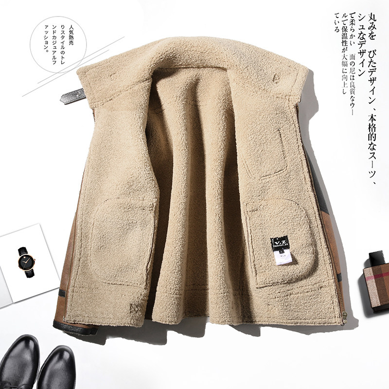 2025年冬季新款大码皮毛一体休闲夹克外套男D209A-PT999-P255,男装夹克,电商D209A