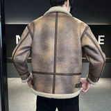 店主风2025冬季新款大码皮毛一体休闲夹克外套D209A-PT8818-P245，男装夹克，电商D209A
