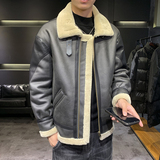 店主风2025冬季新款大码皮毛一体休闲夹克外套男D209A-PT789-P245，男装夹克，电商D209A