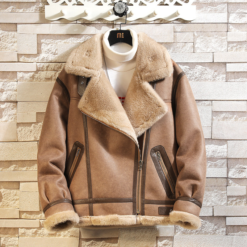 砖墙挂拍2025冬季新款银兰貂大码皮毛一体外套男D209A-PT555-P330，女装短外套，电商D209A