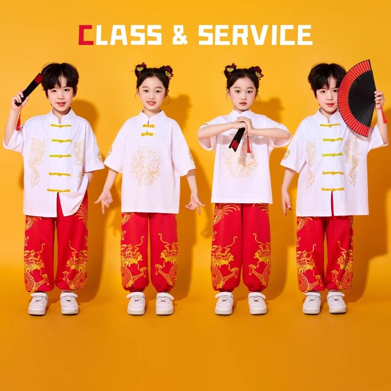六一儿童啦啦队演出服中国风小学生班服幼儿园舞台跳舞比赛表演服