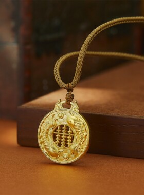 永传承金包银吊坠项链妈妈礼物