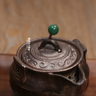 原创石瓢壶壶盖小提溜紫砂壶装饰配件壶钮冲天炮防烫高端壶盖绳