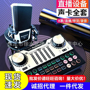 新款 百音美A60声卡电容麦克风K歌直播套装录歌网红专用设备