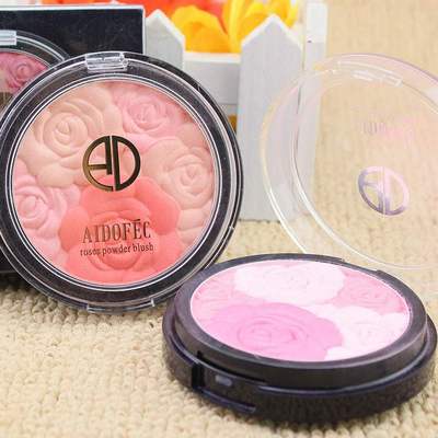 爱得菲玫瑰之吻浮雕花瓣胭脂腮红