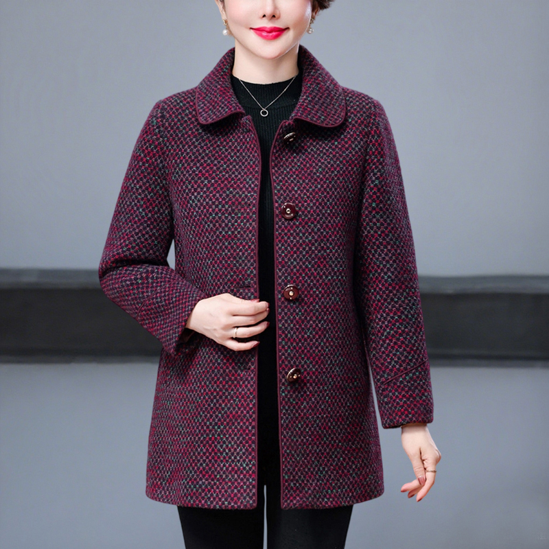 200斤胖妈妈洋气毛呢外套