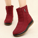 冬季 妈妈靴子女短靴防寒 雪地靴女加绒加厚防滑保暖防水中老年棉鞋