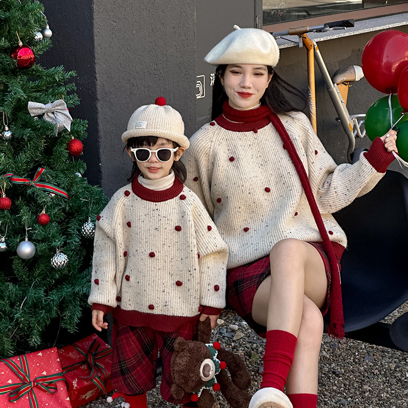 过年亲子装毛衣2025新款冬季母子母女一家三口四口新年全家拜年服,童装/婴儿装/亲子装,亲子装/亲子时装,淘宝优惠券,粉丝福利购,淘宝优惠卷