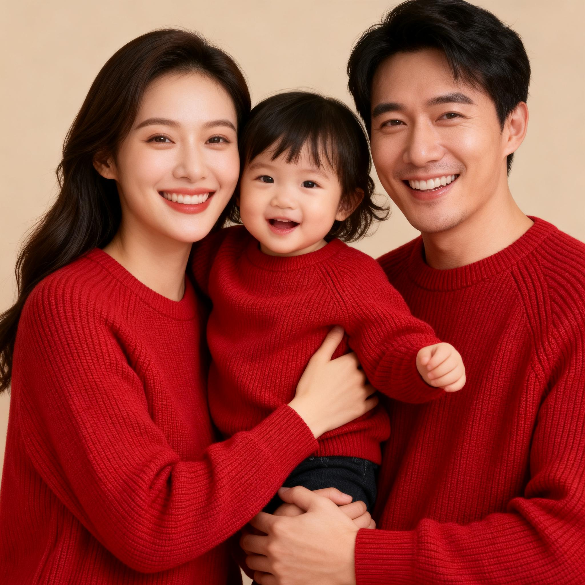 新年亲子装红色毛衣一家三口冬装新款母子母女马年过年全家福拍照,童装/婴儿装/亲子装,亲子装/亲子时装,淘宝优惠券,粉丝福利购,淘宝优惠卷
