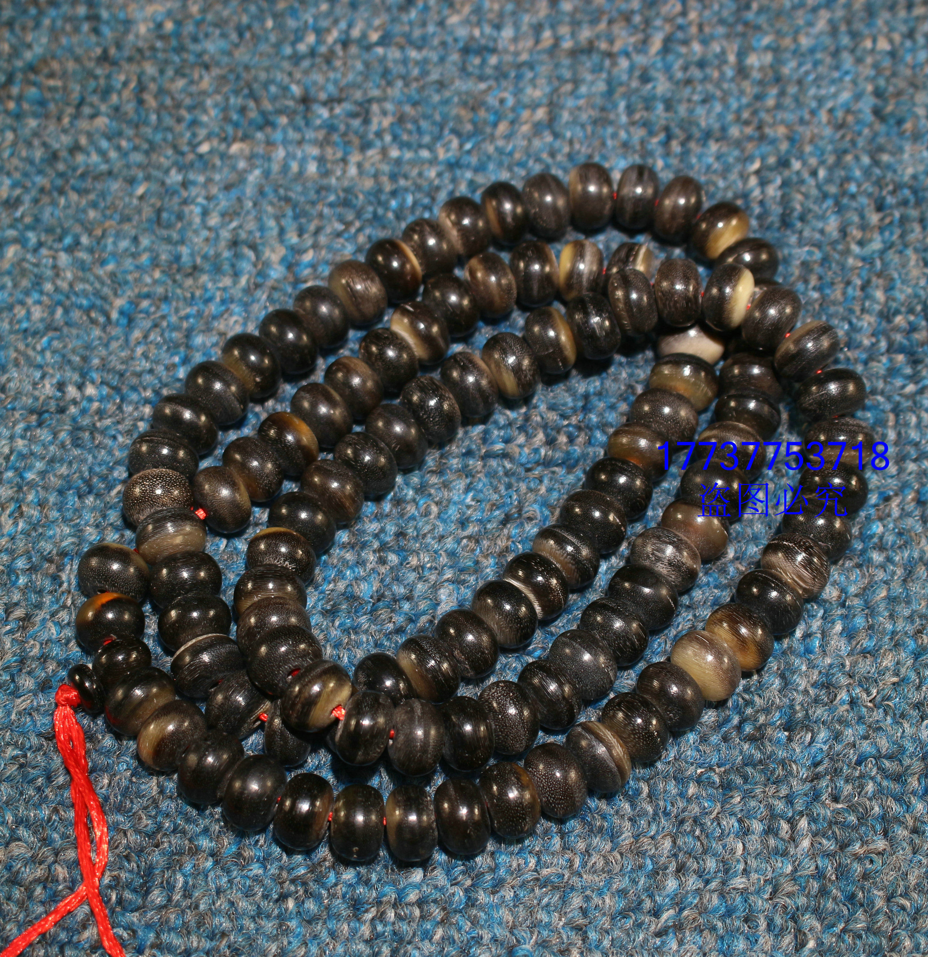 保真天然驴蹄子佛珠黑驴蹄子手链男士女士手串手链108颗佛珠项链