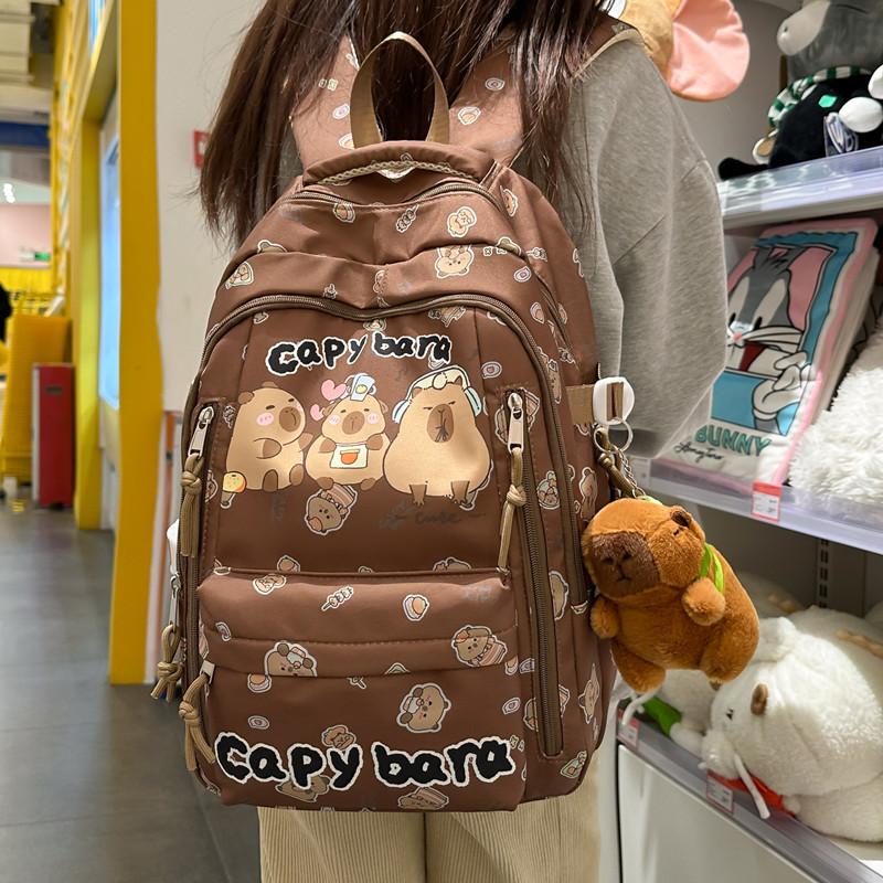 可爱卡皮巴拉书包女小学生初中生