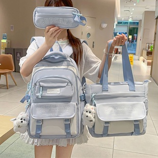 新款书包初中女生大容量高颜值女小学生三到六年级高中生双肩包女