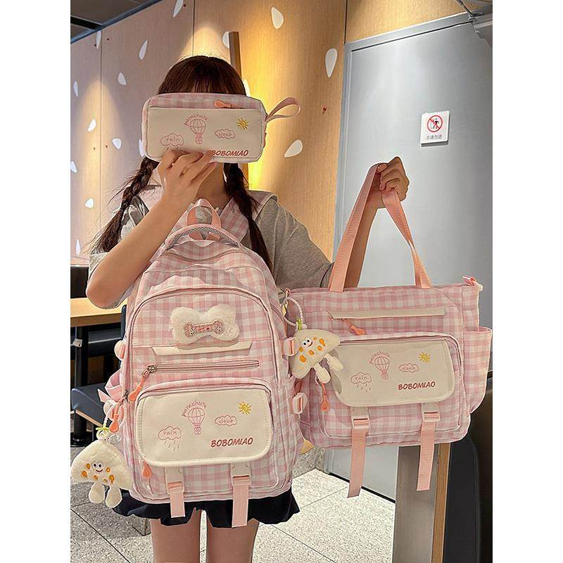 书包女生初中生高颜值小学生三到六年级大容量可爱轻便双肩包背包