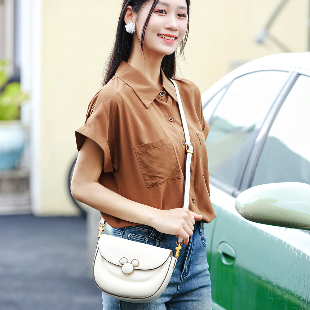 Disney/迪士尼米奇潮流简约时尚女士通勤质感单肩挎包斜挎两用包